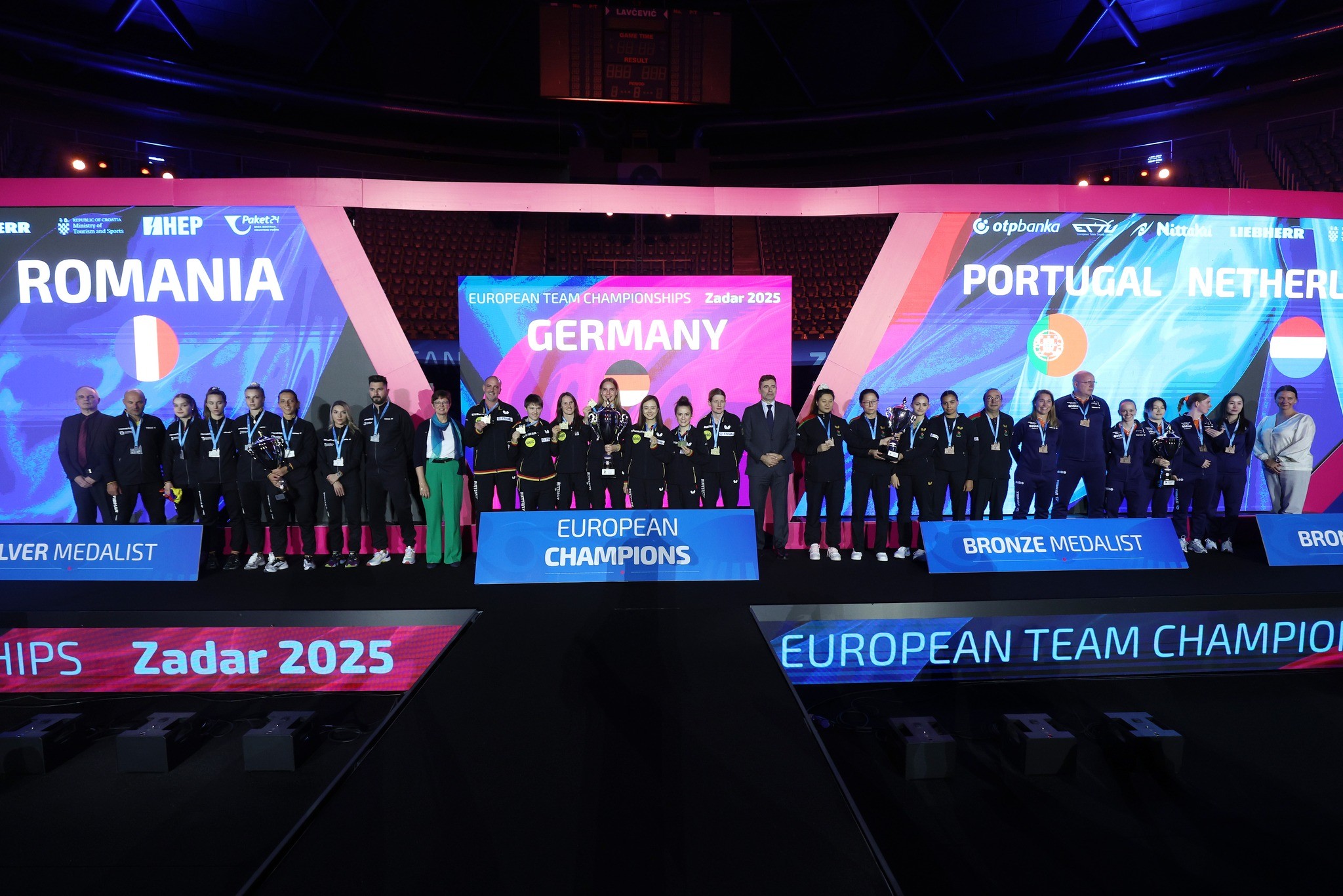 Podium Echipa Feminin Tenis De Mas Ce Zadar 2025 2