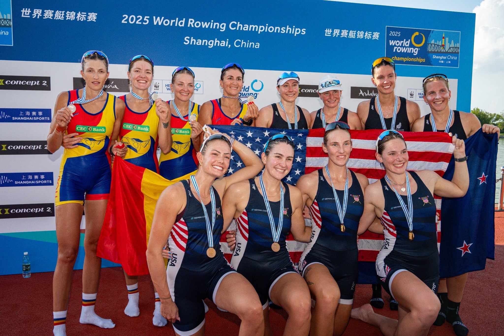 Canotaj W4 Argint Cm 2025 Medalii Podium 2